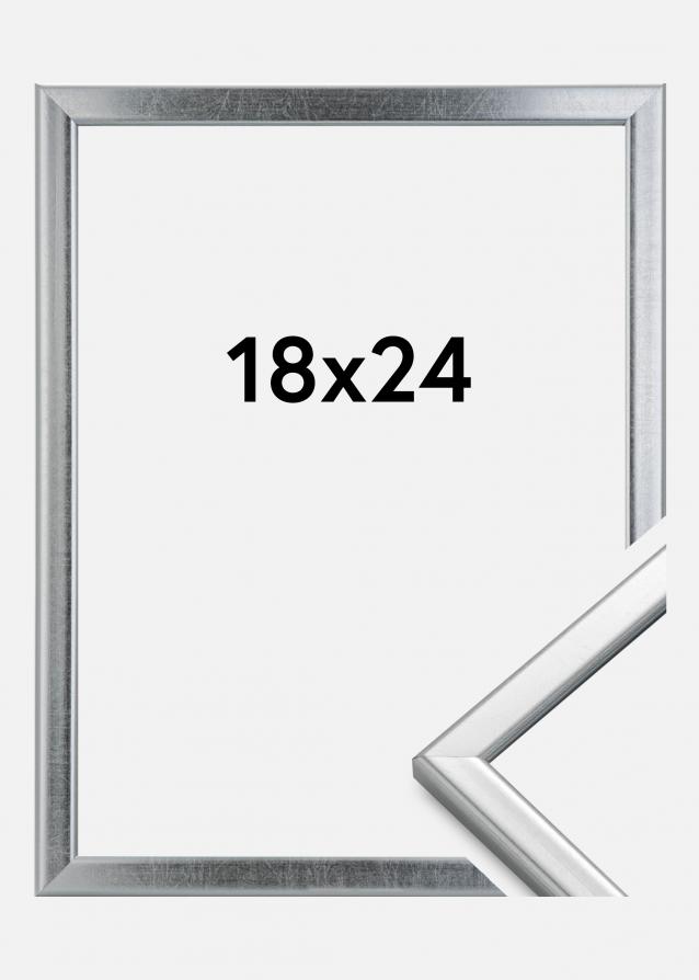 Ramme Slim Matt Antirefleksglass Sølv 18x24 cm