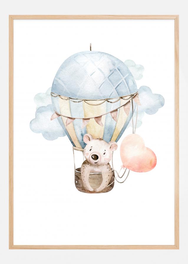 Bear hot air balloon Plakat