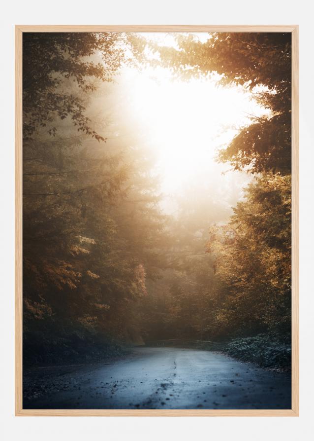 Autumn Misty Road Plakat