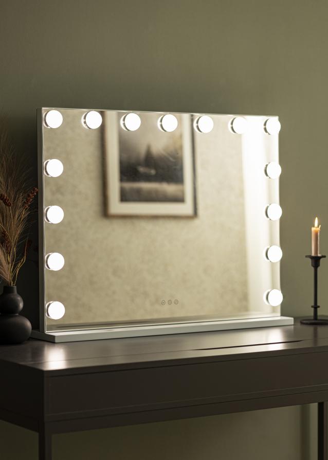 KAILA Sminkespeil Vanity LED 15 Hvit 80x60 cm