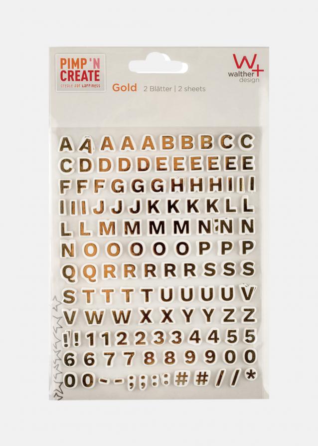 Walther Stickers Gold Letters
