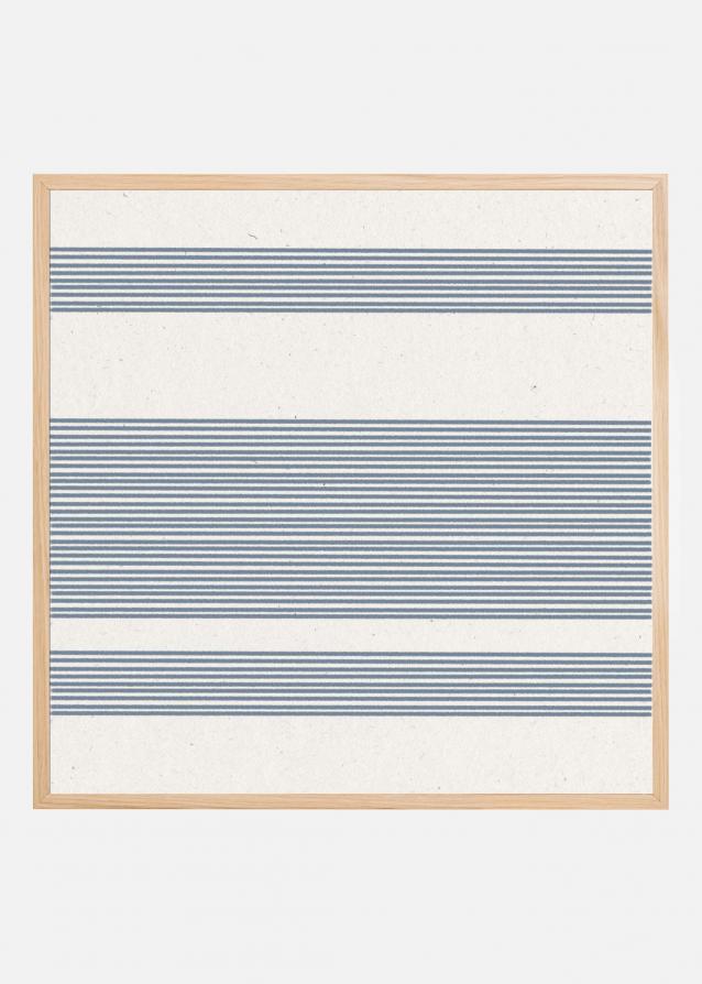 Simple Blue Lines Pattern Plakat