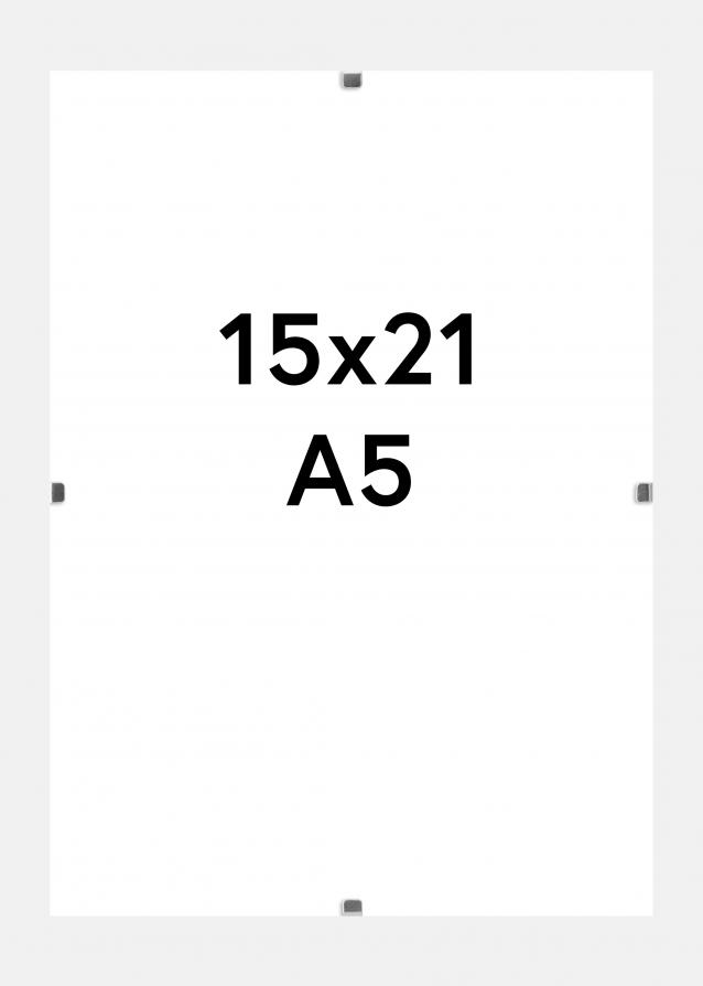 Klipsramme Matt Antirefleksglass 15x21 cm (A5)