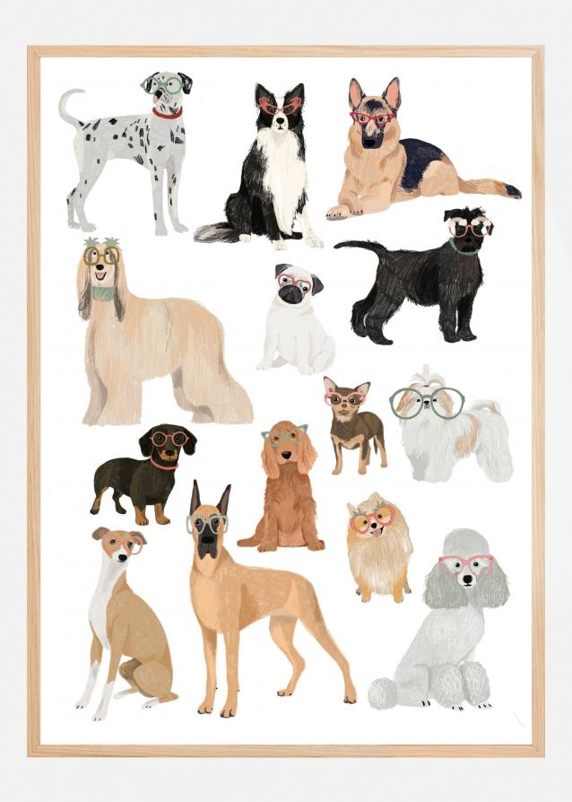 Dogs in glasses Print Plakat