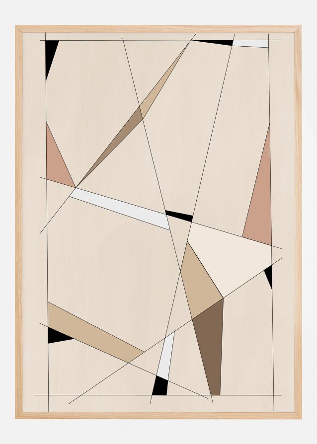 Geometric Beige art No.1 Plakat
