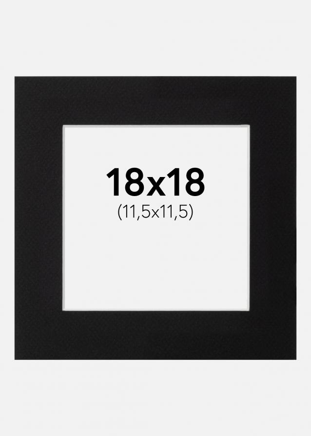 Passepartout Canson Svart (Hvit kjerne) 18x18 cm (11,5x11,5)