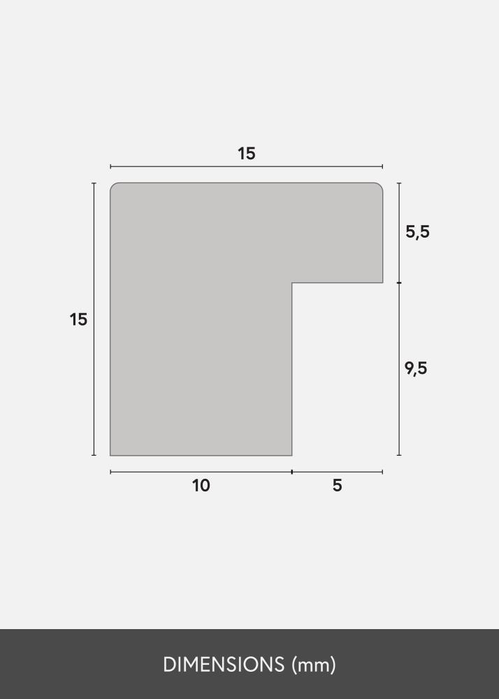 Ramme Trendy Akrylglass Svart 40x55 cm