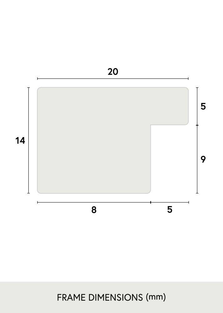 Ramme BGA Classic Akrylglass Valnøtt 60x90 cm