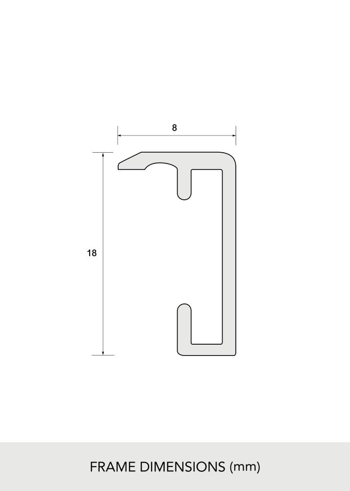 Aluminiumsramme Akrylglass Svart 61x91,5 cm