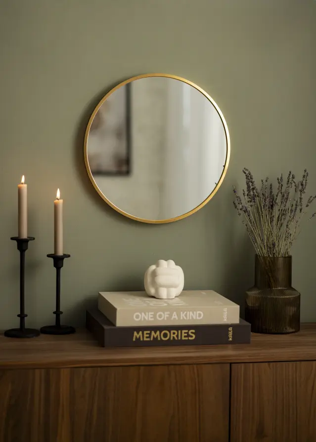 KAILA Round Mirror - Edge Gold 40 cm Ø