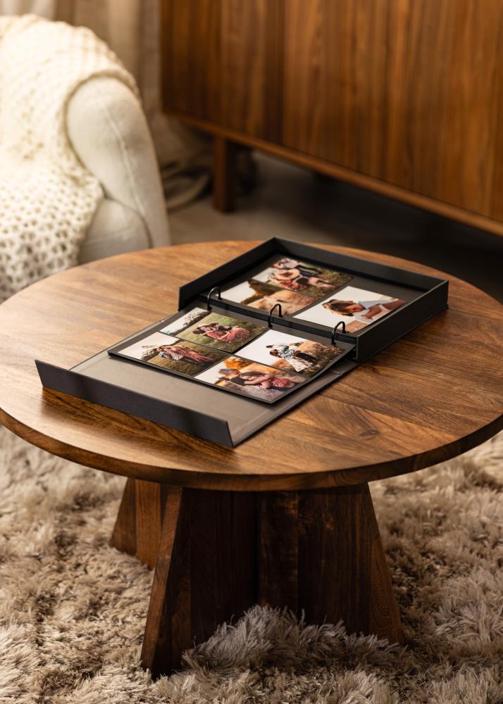 KAILA PHOTO ALBUM Black - Coffee Table Photo Album (60 Svarte Sider / 30 Ark)