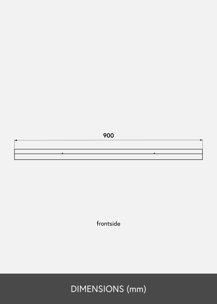 Rammehylle Hvit 90 cm