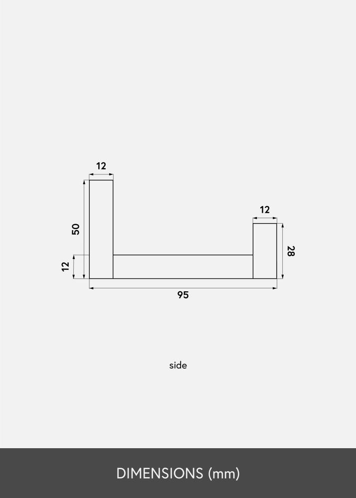 Rammehylle Hvit 90 cm