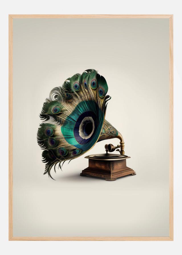 Peacock Gramaphone Plakat