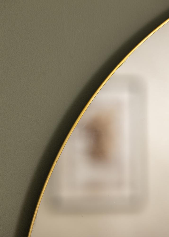 KAILA Round Mirror - Thin Brass 80 cm Ø