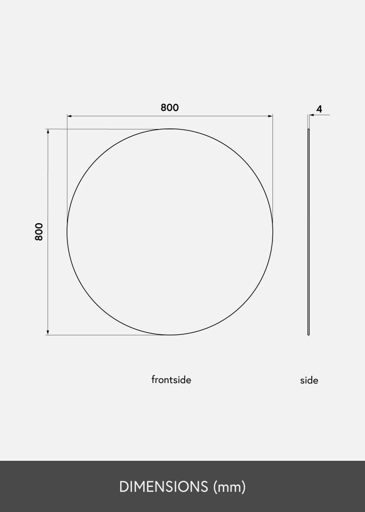 KAILA Rundt Speil Deluxe 80 cm Ø