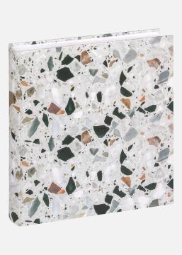 Terrazzo stone Album Svart - 28x29 cm (60 Hvite sider / 30 ark)