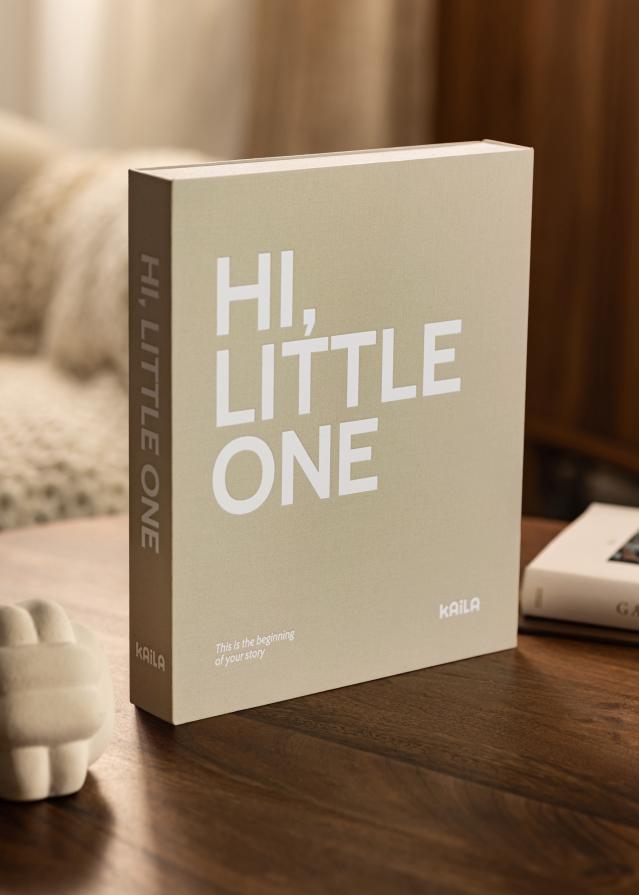 KAILA HI LITTLE ONE Grey - Coffee Table Photo Album (60 Svarte Sider)