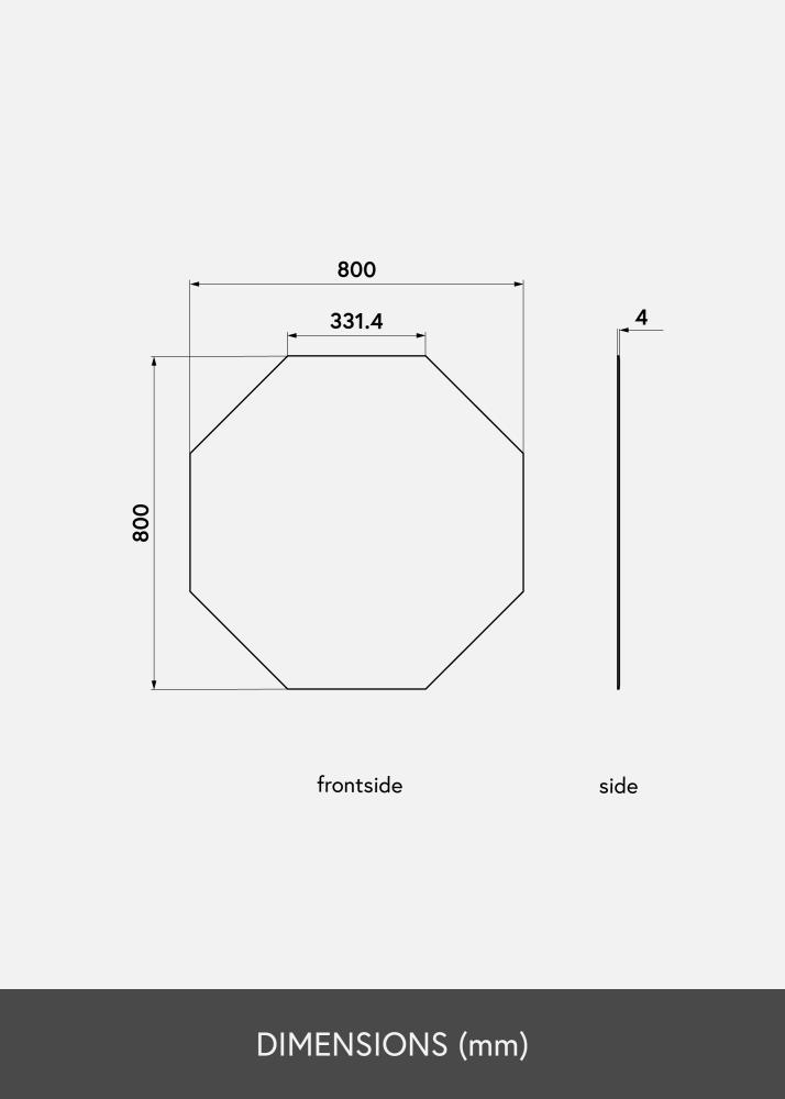 KAILA Speil Octagon 80x80 cm