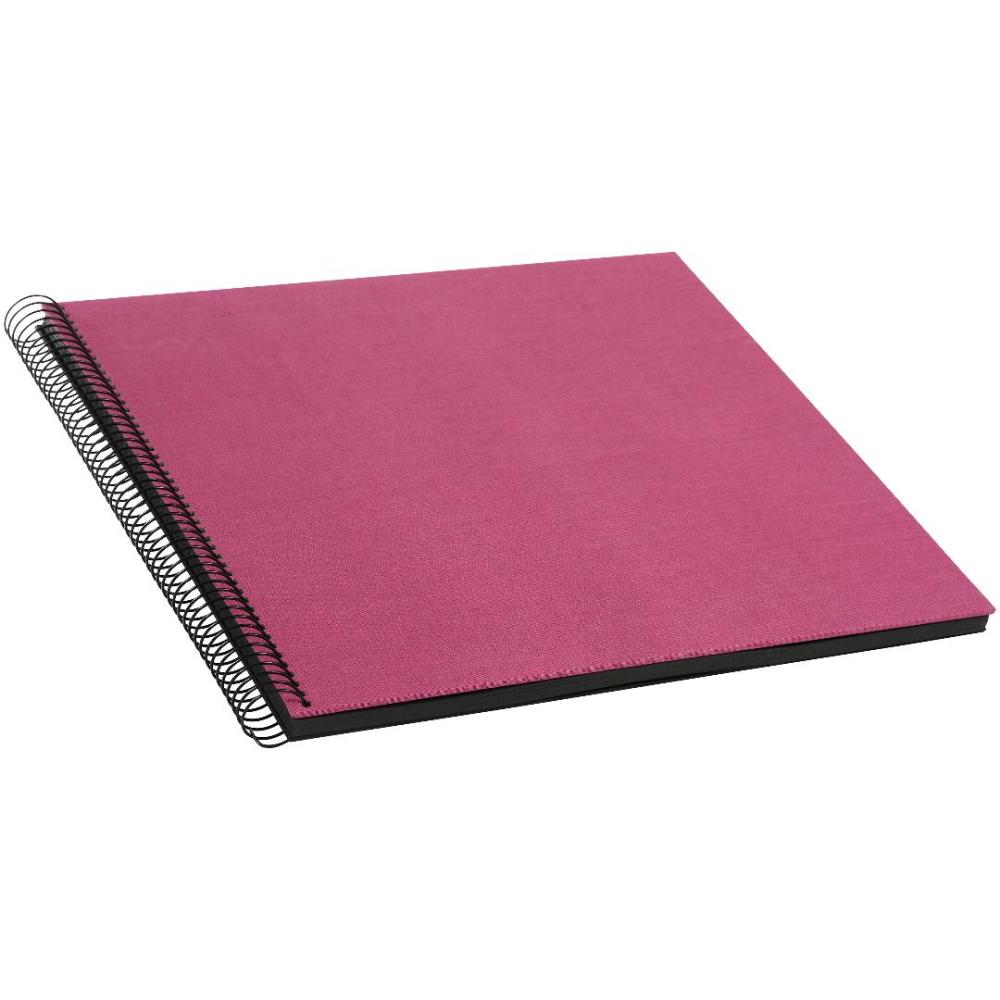 Bella Vista Spiralalbum Fuchsia - 35x30 cm (40 Svarte Sider / 20 ark)