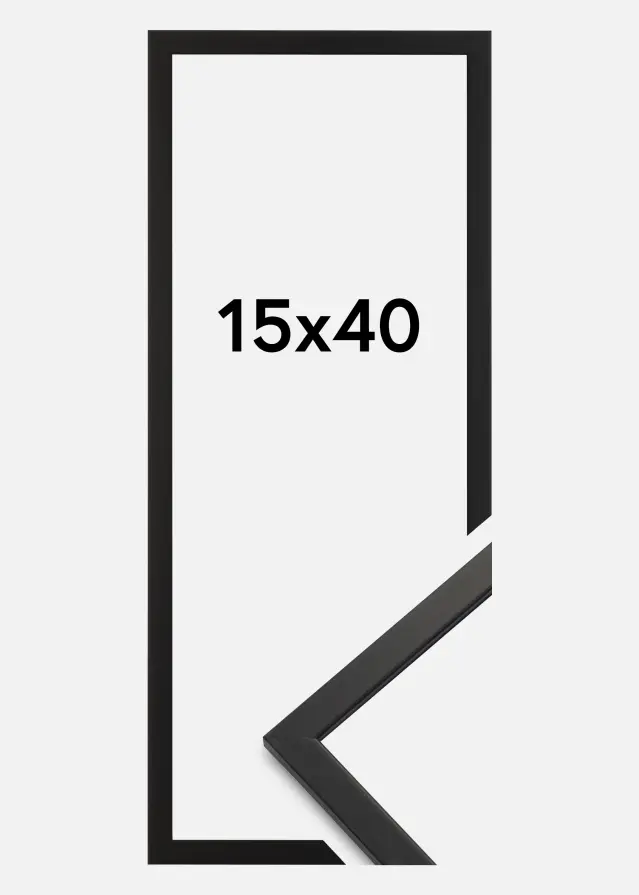 Ramme Edsbyn Akrylglass Svart 15x40 cm
