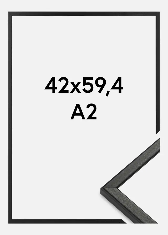 Ramme Kaspar Akrylglass Svart 42x59,4 cm (A2)