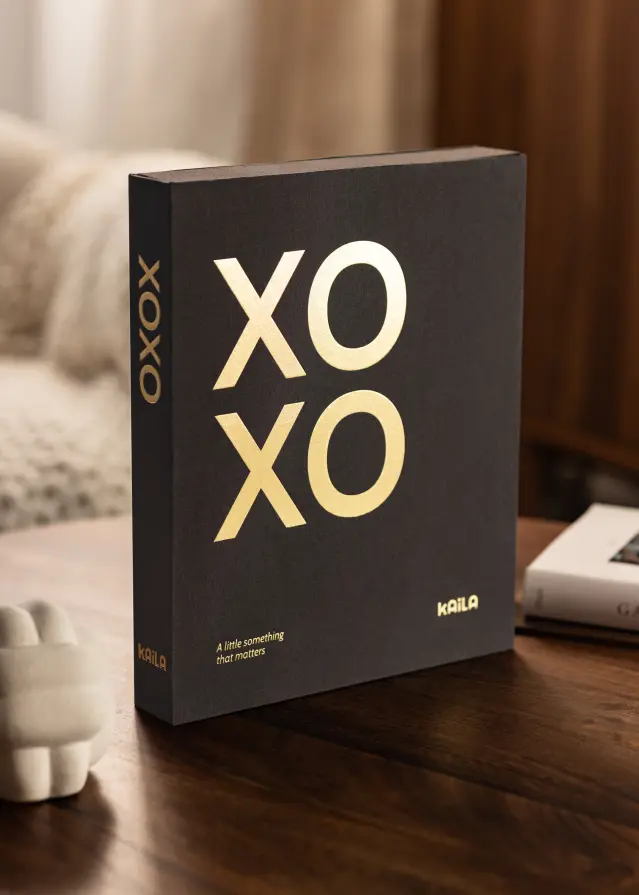 KAILA XOXO Black - Coffee Table Photo Album (60 Svarte Sider / 30 Ark)