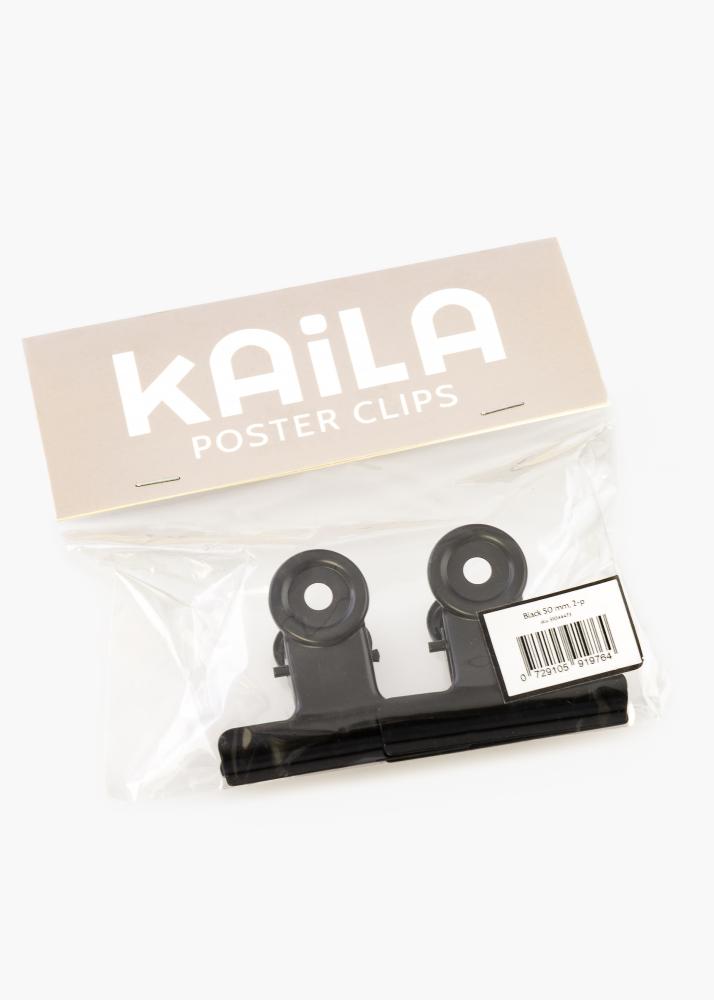 KAILA Poster Clip Black 50 mm - 2-p