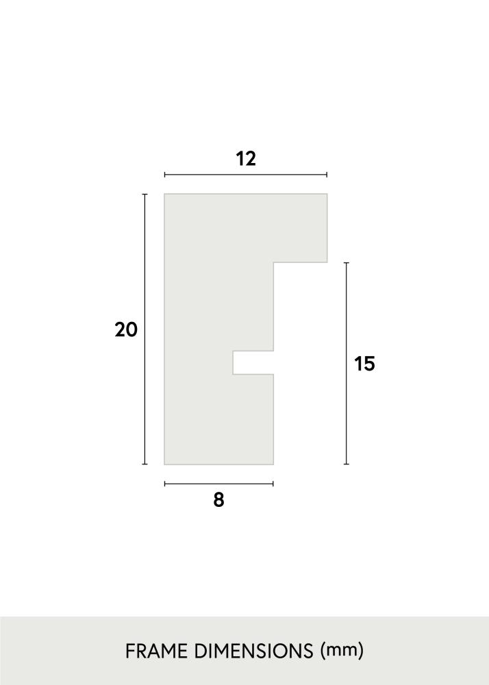 Ramme E-Line Wide Svart 70x100 cm - Passepartout Svart 62x85 cm