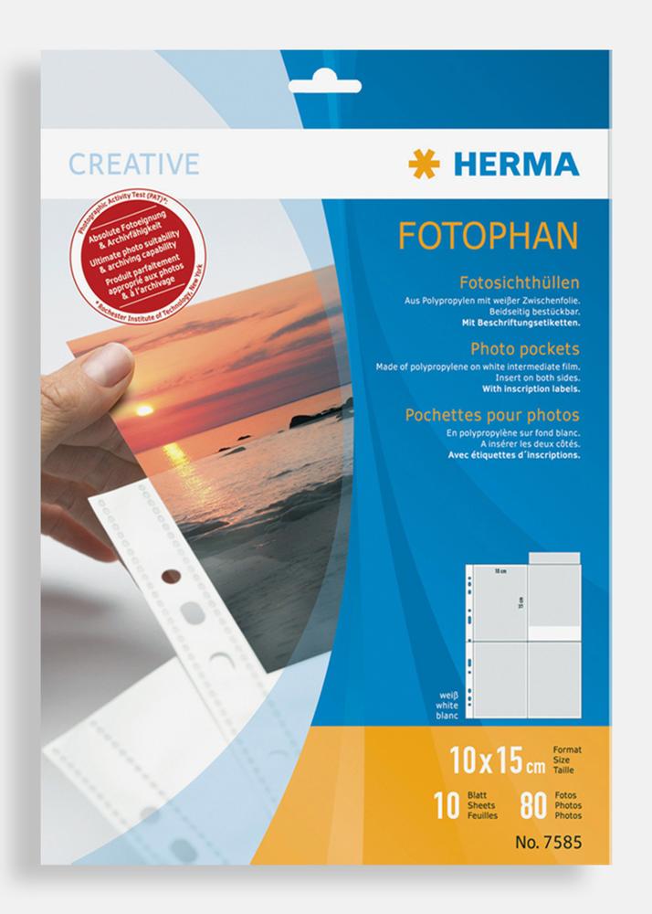 Herma fotolommer 10x15 cm stående - 10pk hvite