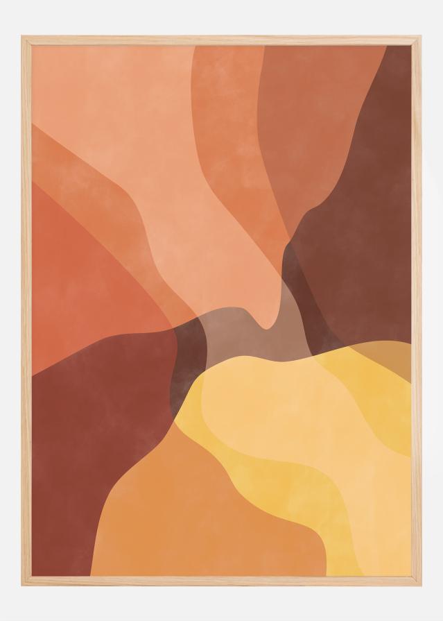 Abstract yellow and orange Plakat