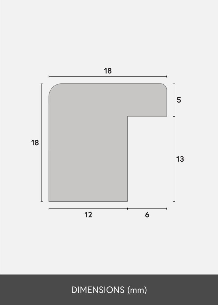 Ramme Selection Eik 30x40 cm - Passepartout Svart 20x28 cm