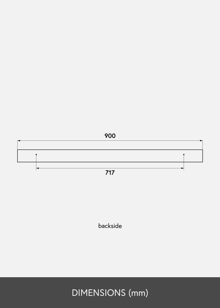 KAILA Bilderammehylle Svart 90 cm