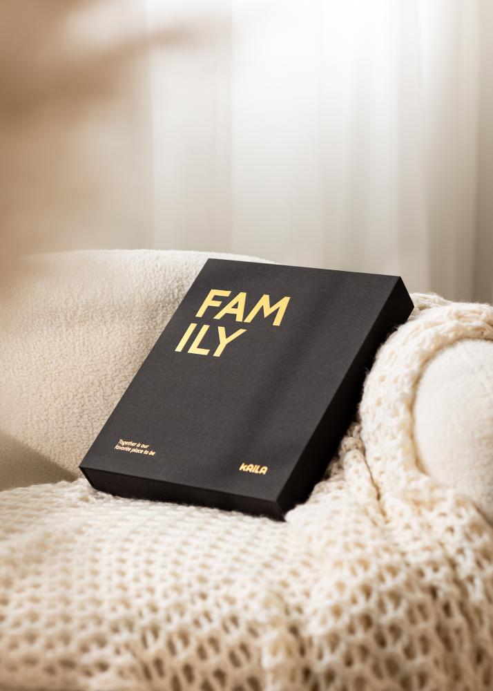 KAILA FAMILY Black - Coffee Table Photo Album (60 Svarte Sider)