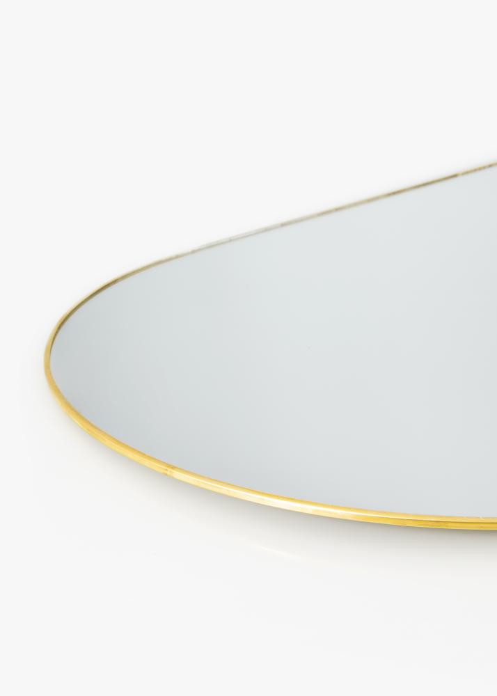 KAILA Oval Mirror - Thin Brass 35x80 cm