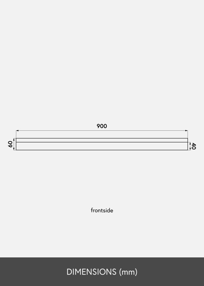 KAILA Bilderammehylle Svart 90 cm