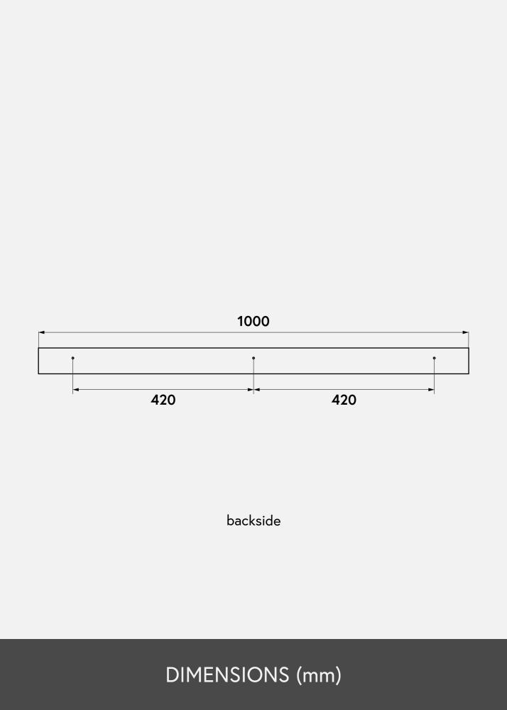 KAILA Bildehylle Svart 100 cm