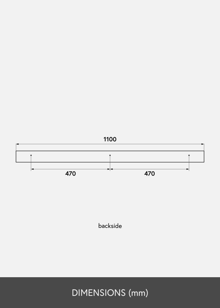 KAILA Bildehylle Svart 110 cm