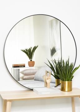 KAILA Round Mirror - Edge Black 110 cm Ø