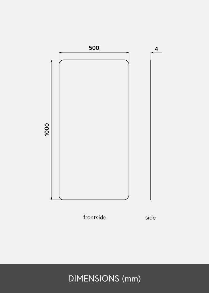 KAILA Speil Rectangle 50x100 cm