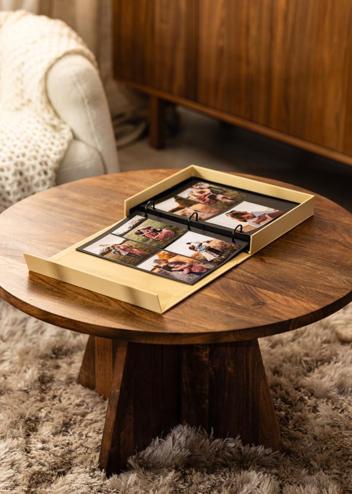 KAILA XOXO Yellow - Coffee Table Photo Album (60 Svarte Sider / 30 Ark)