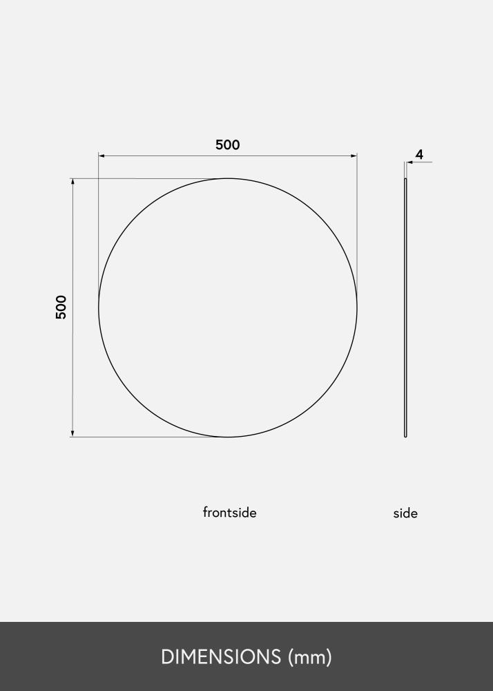 KAILA Rundt Speil 50 cm Ø