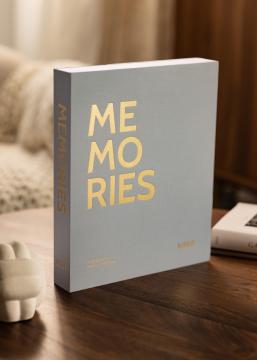 KAILA MEMORIES Grey - Coffee Table Photo Album (60 Svarte Sider / 30 Ark)