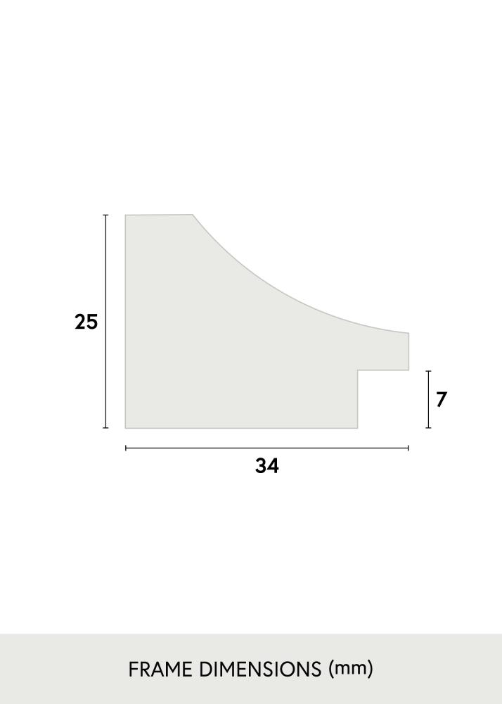 Ramme Öjaren Svart-Sølv 40x60 cm - Passepartout Hvit 30x50 cm