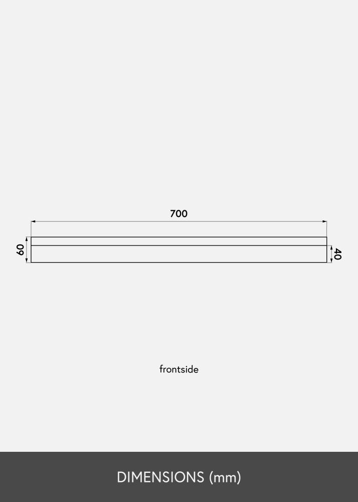 KAILA Bildehylle Svart 70 cm