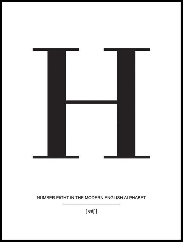 Letter H Plakat