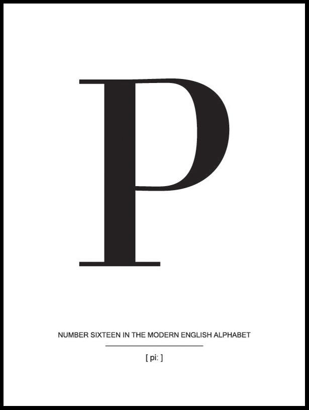 Letter P Plakat