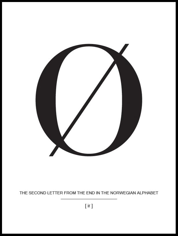 Letter Ø Norway Plakat