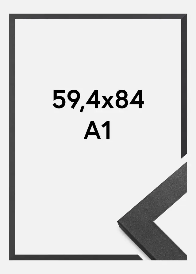 Ramme Graphite Wood Akrylglass 59,4x84 cm (A1)