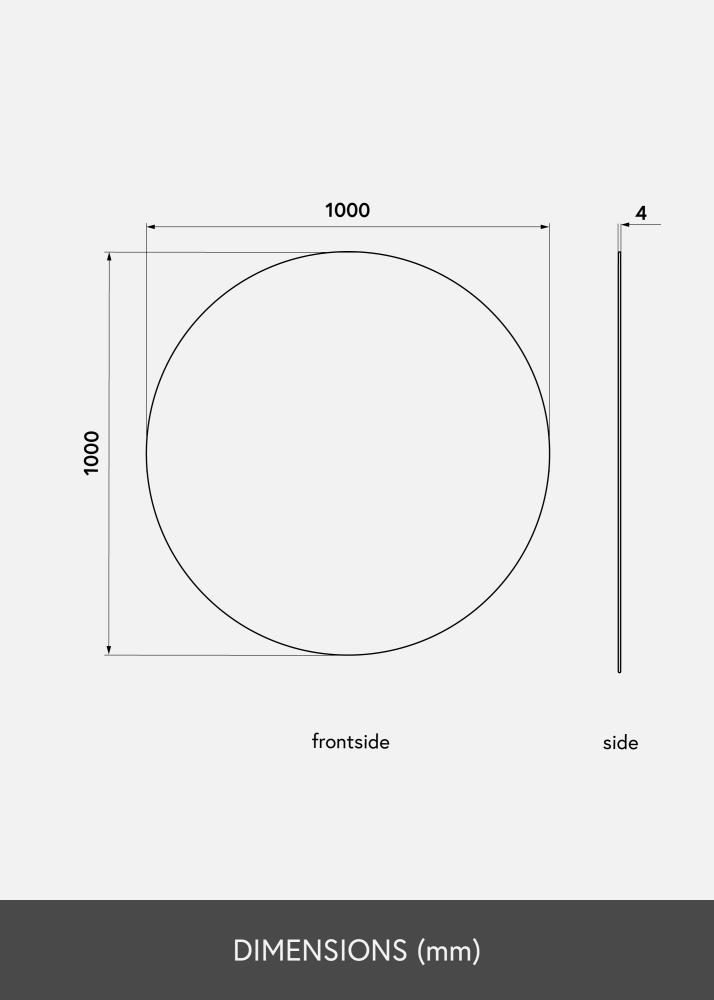 KAILA Rundt Speil 100 cm ø